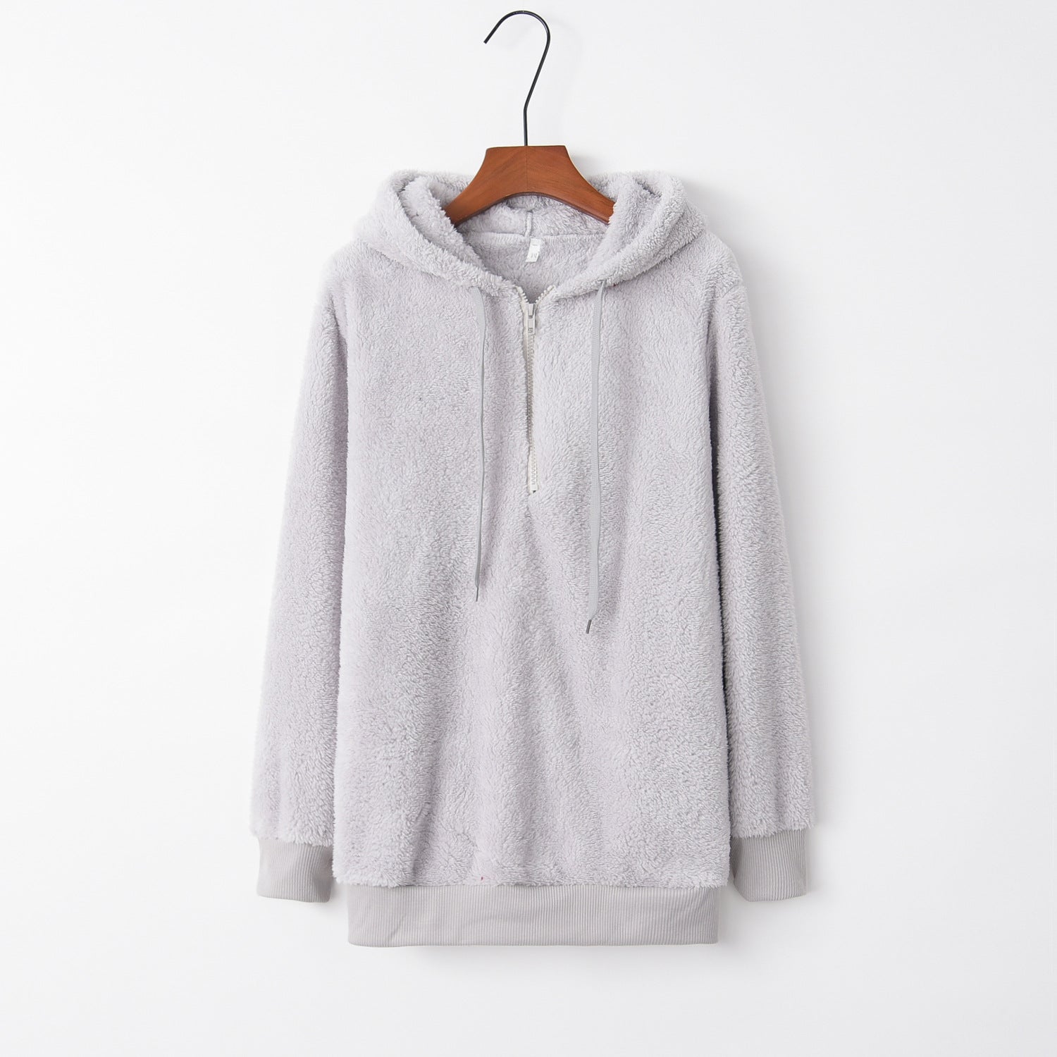Women’s Hooded Sweater Coat – Solid Color Style