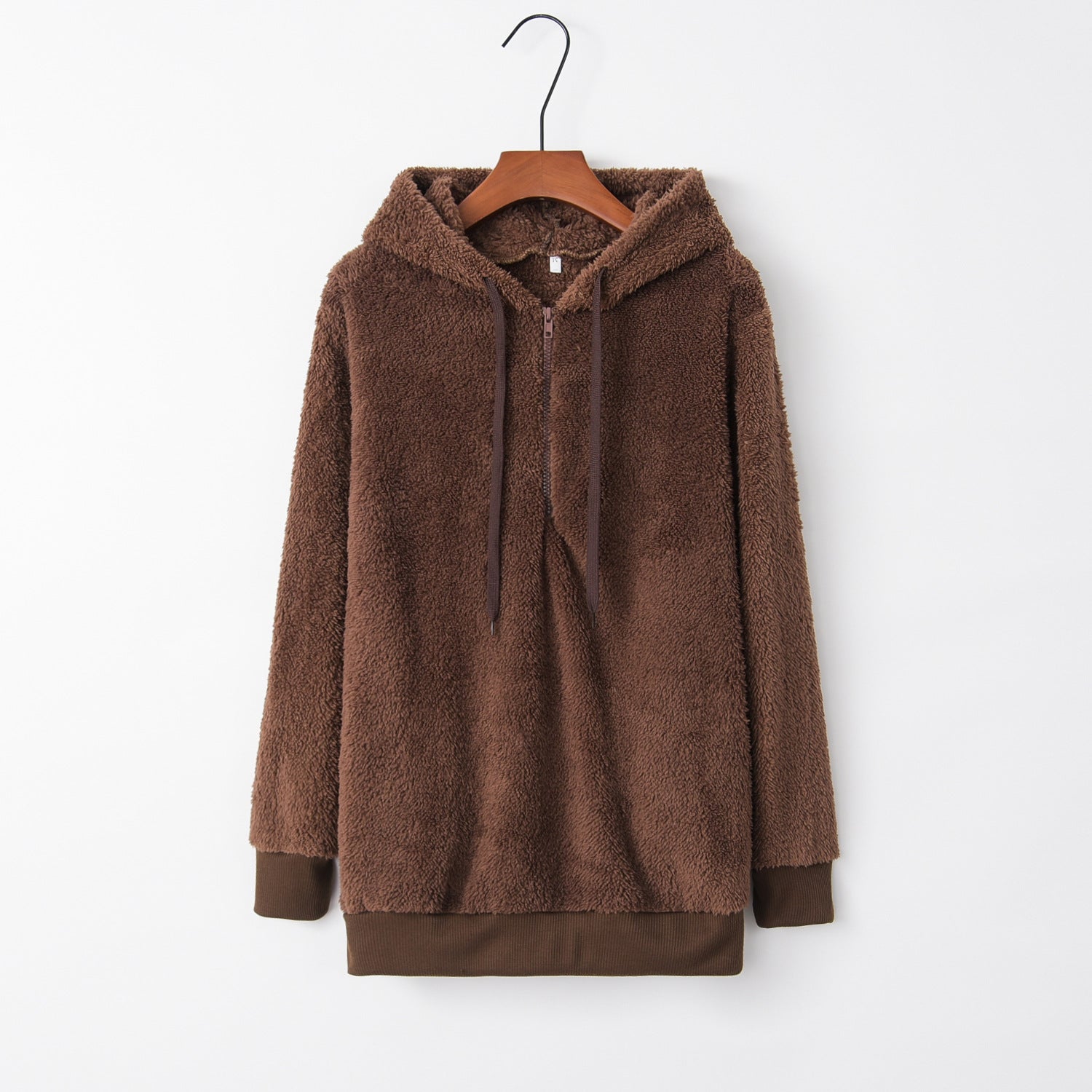 Women’s Hooded Sweater Coat – Solid Color Style