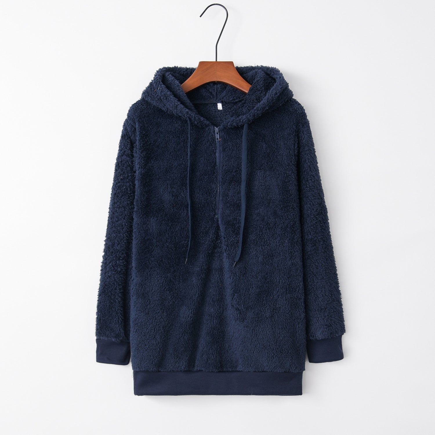 Women’s Hooded Sweater Coat – Solid Color Style