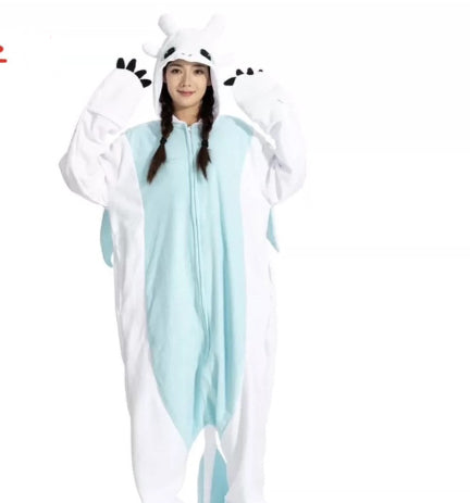 Big-Eyed Corgi One-Piece Pajamas – Cute Cartoon Sleepwear