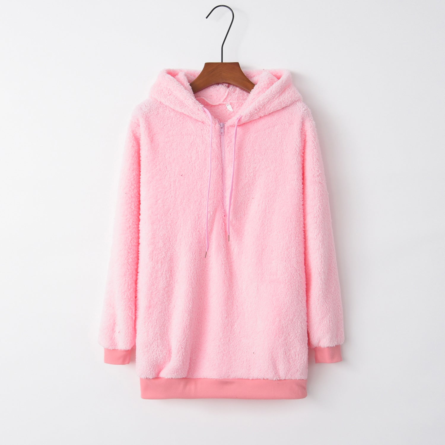 Women’s Hooded Sweater Coat – Solid Color Style