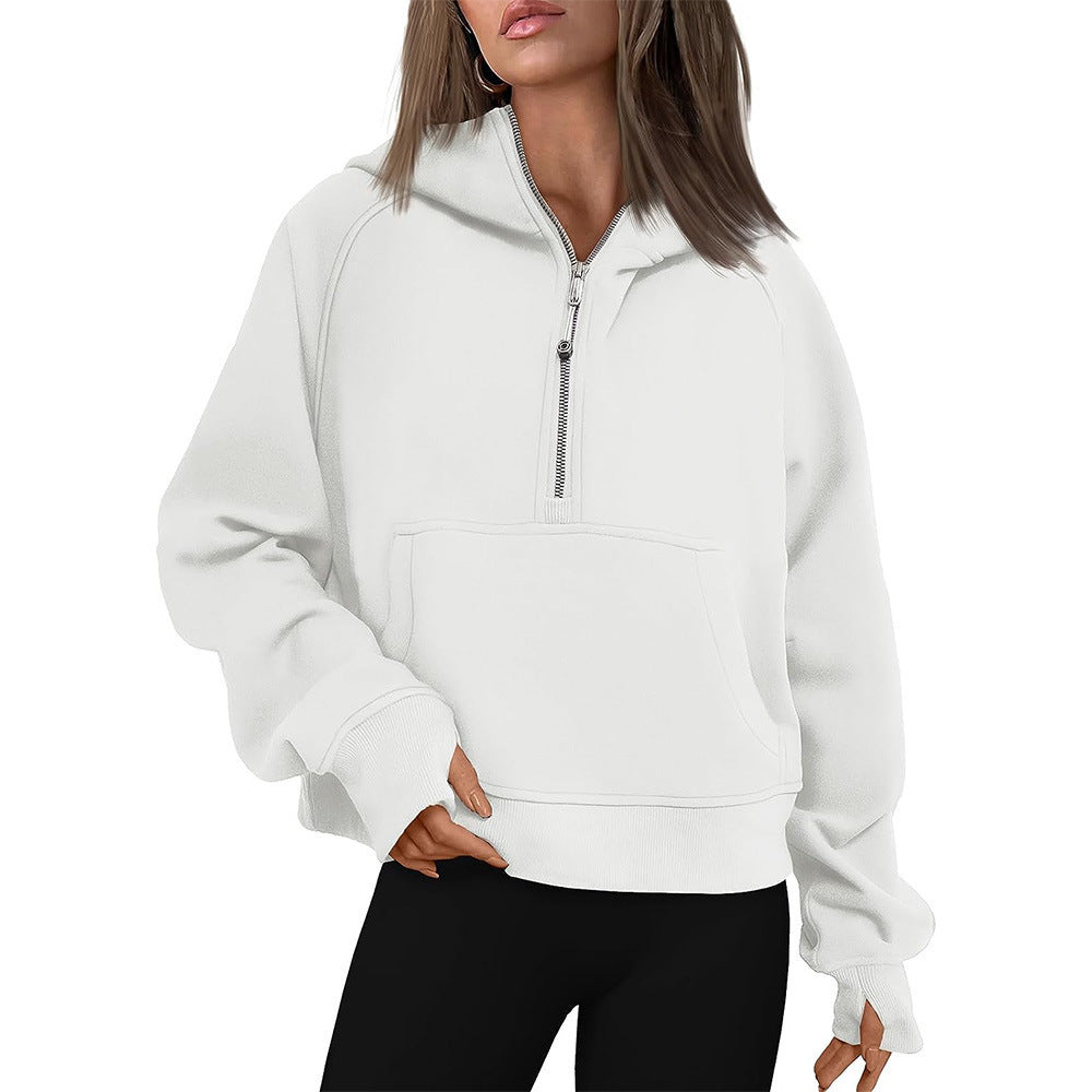 Women’s Hooded Zipper Sweater – Warm Winter Wear
