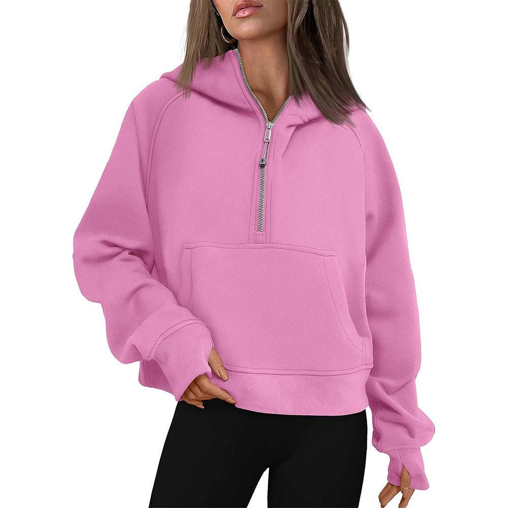 Women’s Hooded Zipper Sweater – Warm Winter Wear