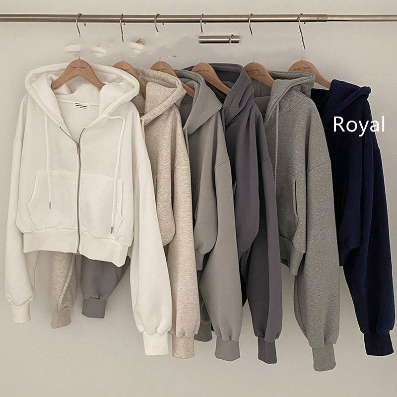 Women’s Drawstring Hoodie Coat – Simple & Stylish