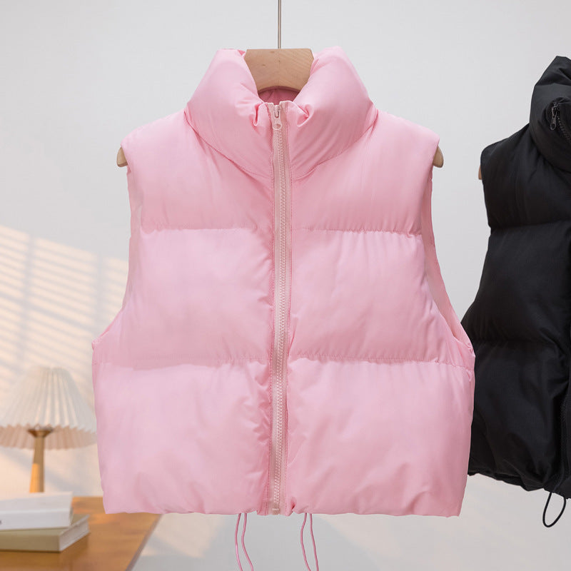 Women’s Down Cotton Vest – Warm Stand Collar